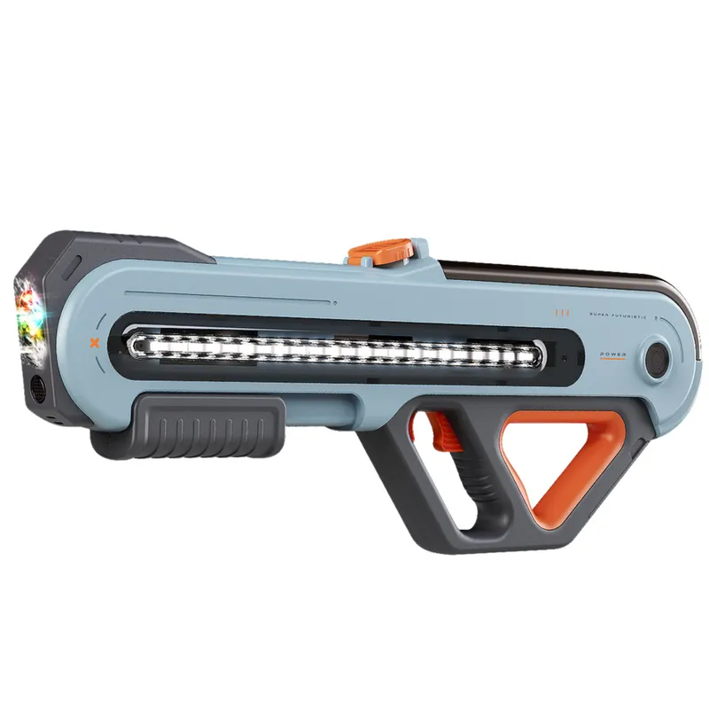 Duży Pistolet Karabin W12 Elektryczny Na Wodę LED 60cm - Szary