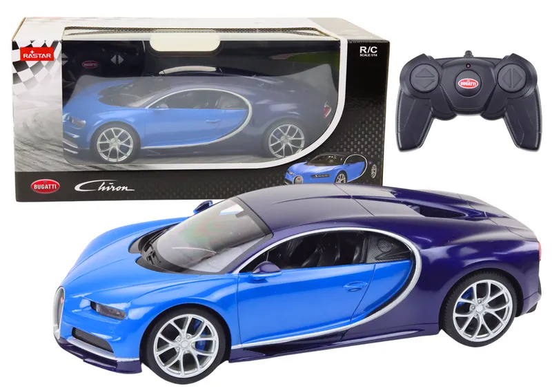 Samochód Zdalnie Sterowany RC 1:14 Bugatti Veyron Chiron - Niebieski
