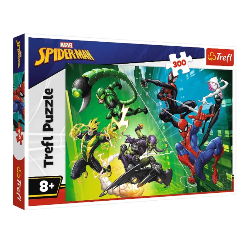 Puzzle - 300 - DISNEY MARVEL - Spiderman - W Pajęczej Sieci - TREFL 23036