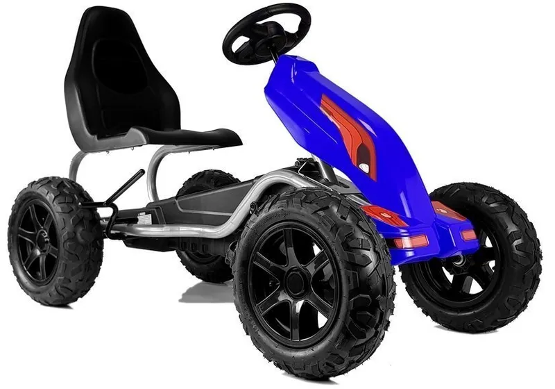 Gokart Na Pedały B012 Pompowane Koła - Niebieski