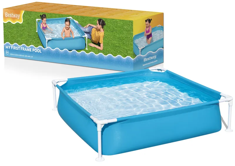 Basen Ogrodowy Stelażowy Dla Dzieci 122 cm X 122 cm X 30 cm BESTWAY 56217