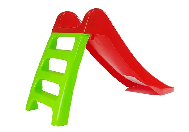 Zjeżdżalnia Ogrodowa Dla Dzieci 3-STOPNIOWA Drabinka 116cm 428 - Czerwona