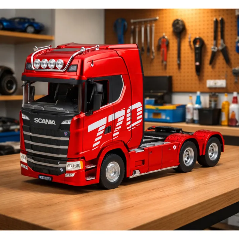 Ciężarówka Scania 770S Z Naczepą Zdalnie Sterowana RC Huina 1:18 - Czerwona
