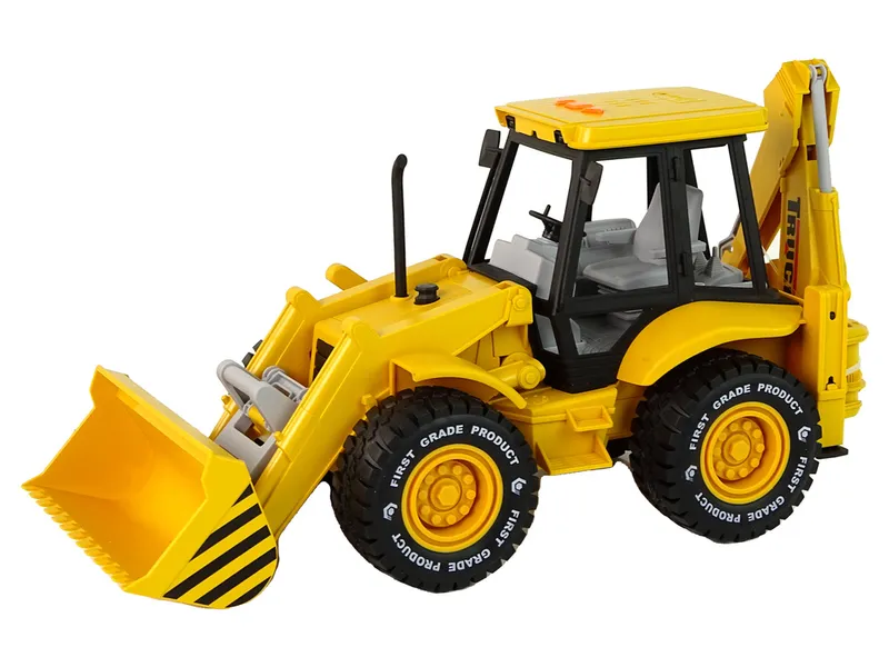 Koparka Traktor Z Napędem Frykcyjnym Dźwięk - Żółta