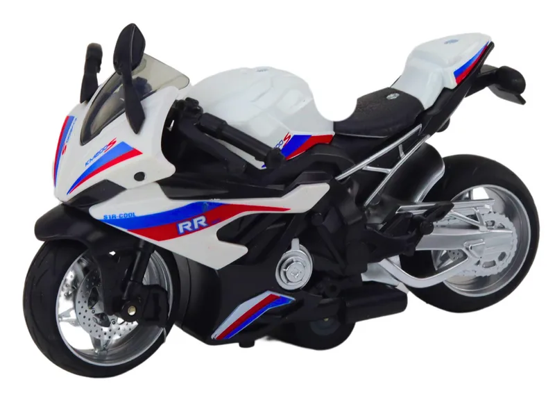 Motocykl Sportowy Z Napędem Frykcyjnym 3 Kolory Biały Zielony Niebieski