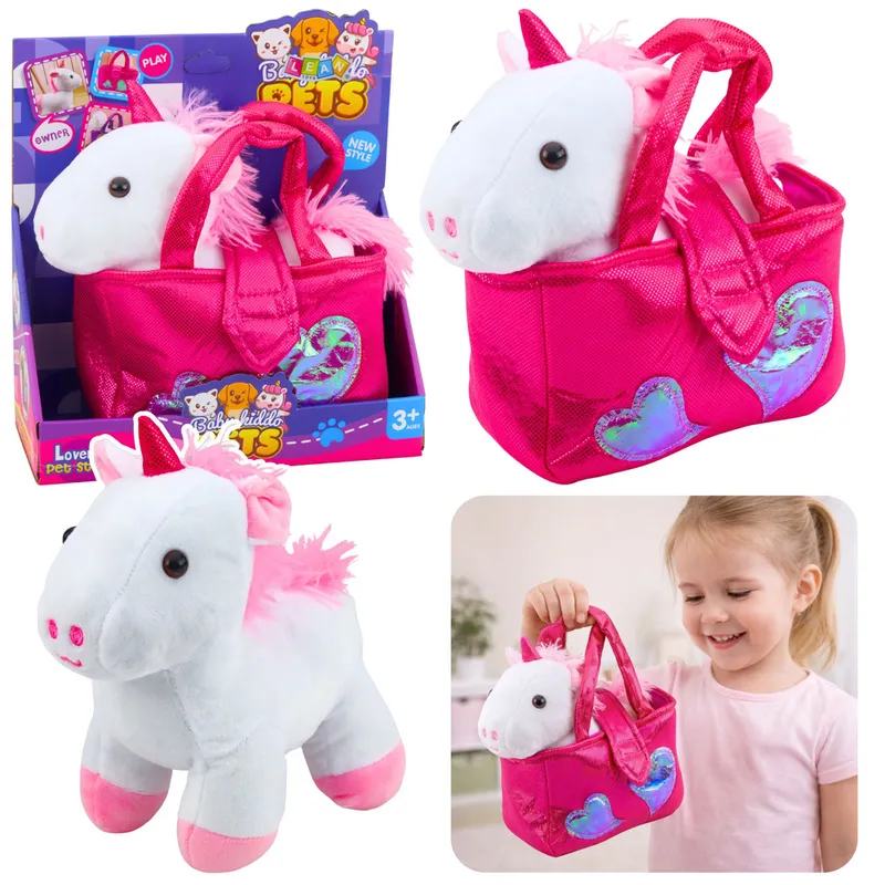 Pluszowa Maskotka Przytulanka Jednorożec W Torebce 25cm - Biały