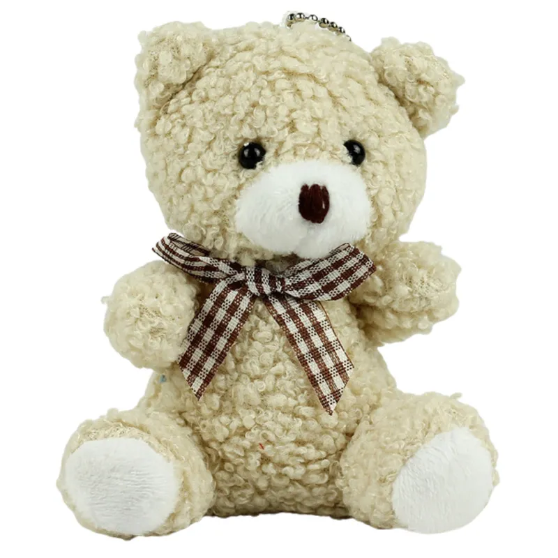 Miś Pluszowy Brelok Zawieszka Ozdoba 8cm - Beżowy