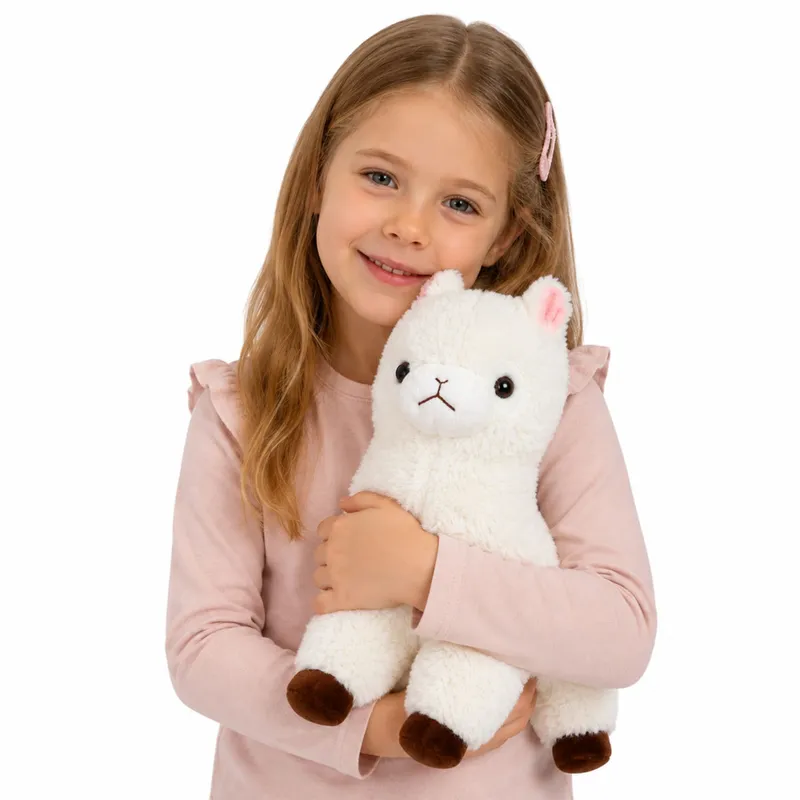 Pluszowa Alpaka Lama Maskotka Przytulanka Miękkie Futerko 38 cm - Biała