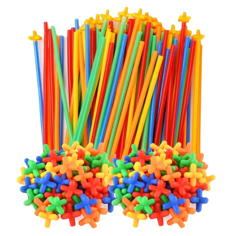 Klocki Konstrukcyjne Słomki Straws 3D 4D W Kuferku Kolorowe 1000 el