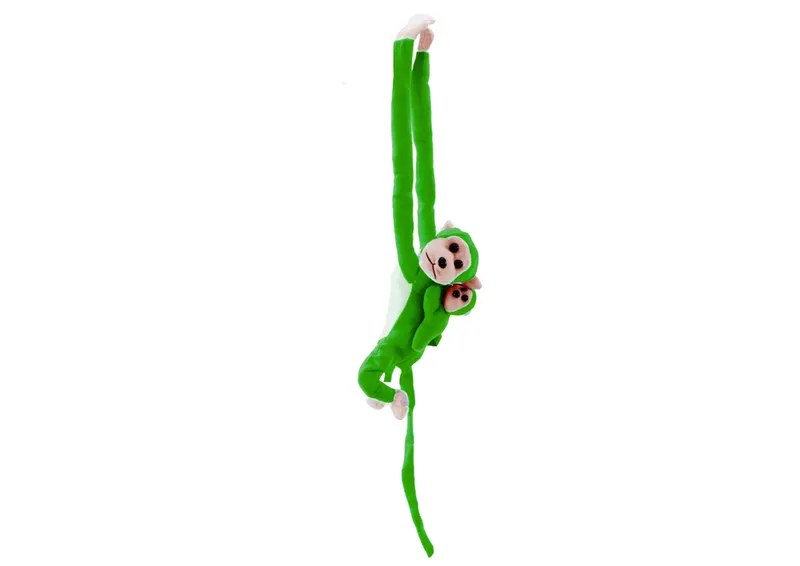 Maskotka Pluszowa Małpka Z Dzieckiem 70 cm - Zielona