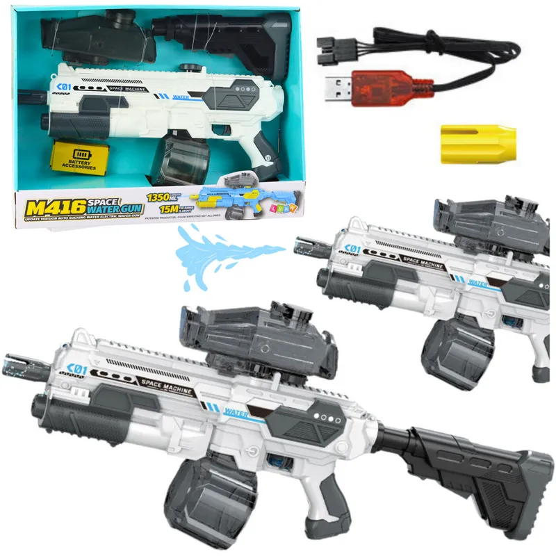 Karabin M16 Pistolet Kosmiczny Na Wodę Elektryczny 1350ml