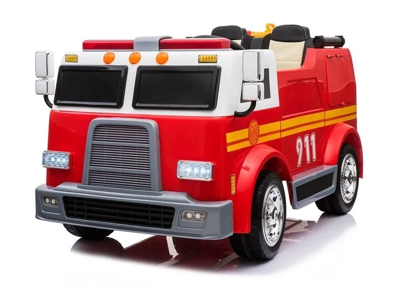 Wóz Strażacki Na Akumulator Dla Dzieci Pilot Sikawka LL911 - Czerwony