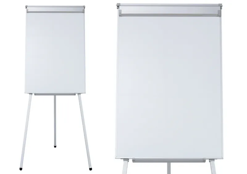 Tablica Magnetyczna Wielofunkcyjna Flipchart Na Trójnogu 70x100cm - Biała