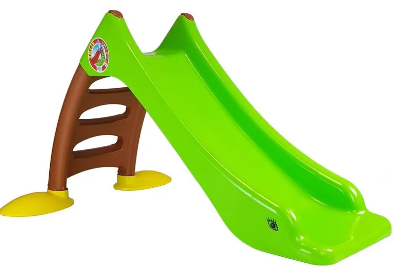 Zjeżdżalnia Ogrodowa Z Drabinką Dla Dzieci 424 130 cm - Zielono-Brązowa