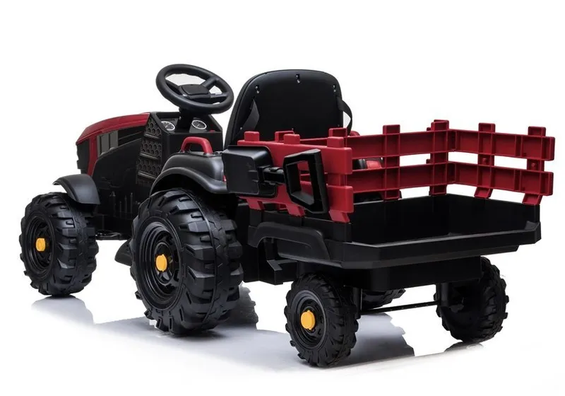 Traktor Z Przyczepą Na Akumulator BDM0925 Koła EVA MP3 - Czerwony
