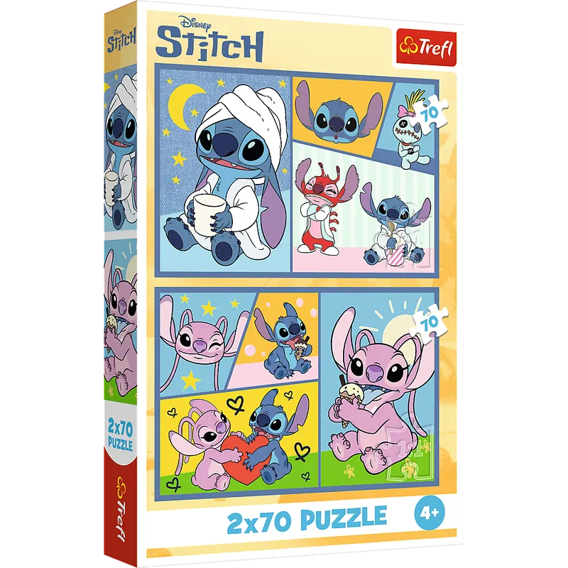 Puzzle - 2x70 - Ze Stitchem Nie Ma Nudy - DISNEY Lilo I Stitch - TREFL 34444