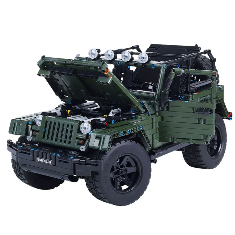 Klocki Konstrukcyjne Auto Terenowe Khaki 2078 el - Zielony