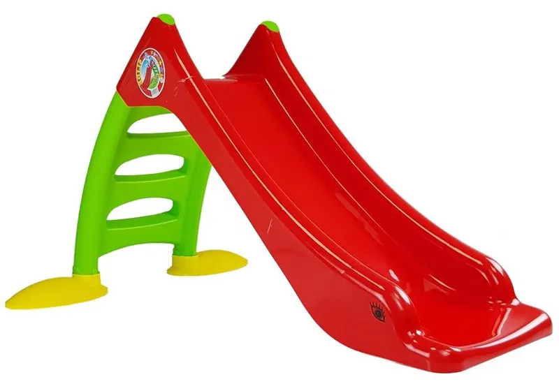 Zjeżdżalnia Ogrodowa Dla Dzieci 3-STOPNIOWA Drabinka 130 cm 424 - Czerwona