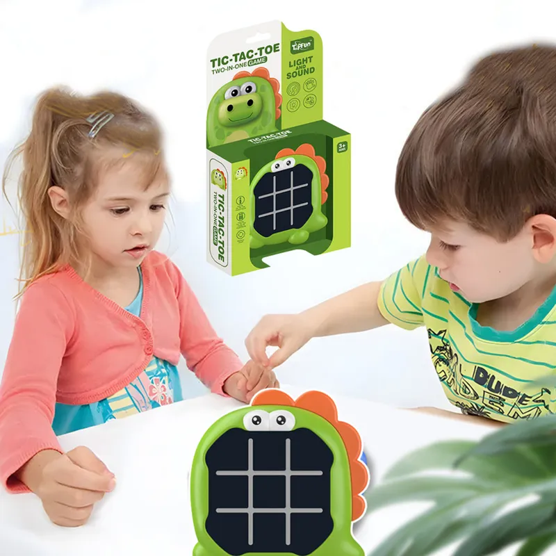 Gra Elektroniczna 3w1 Kółko I Krzyżyk Memory Dinozaur - Zielony