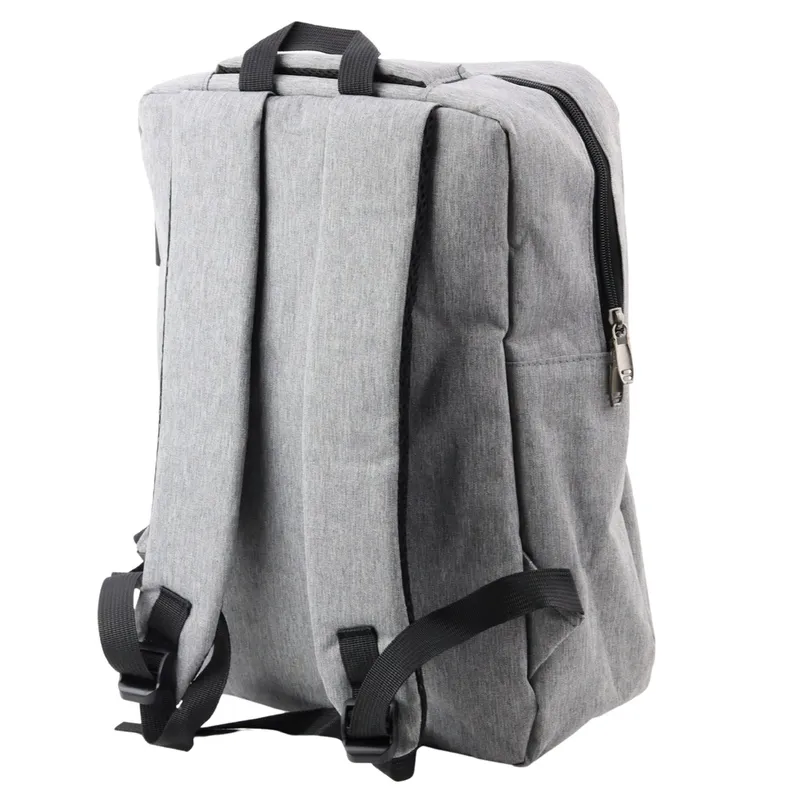 Plecak Miejski Biznesowy USB Przegroda Środkowa 14l 40cm - Szary