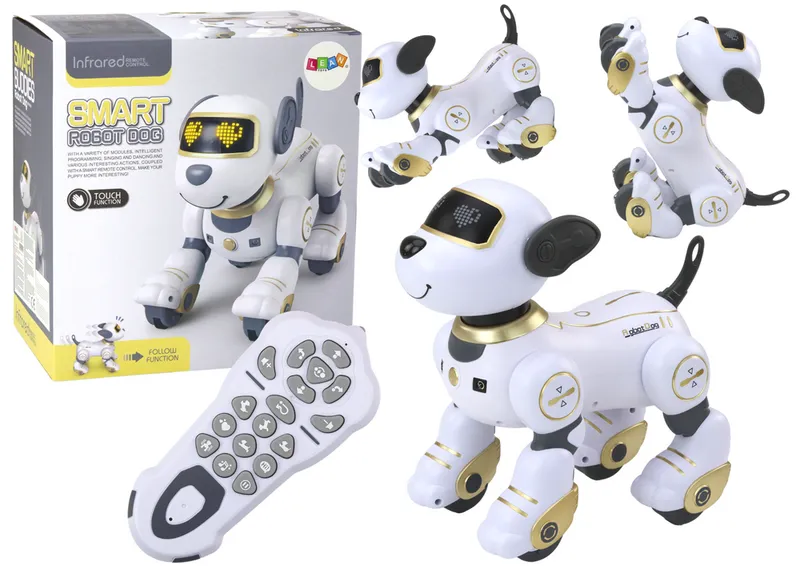 Robot Pies Interaktywny Zdalnie Sterowany Tańczy Wykonuje Polecenia - Złoty