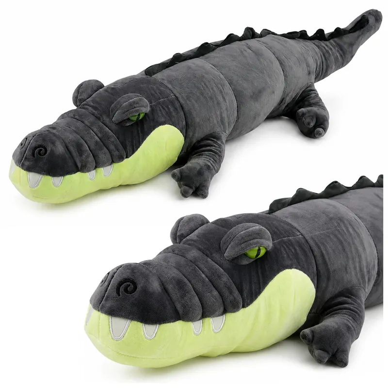 Pluszowy Krokodyl Maskotka Przytulanka Realistyczny 90 cm - Szary