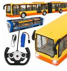 Autobus Miejski Przegubowy Zdalnie Sterowany RC - Pomarańczowy