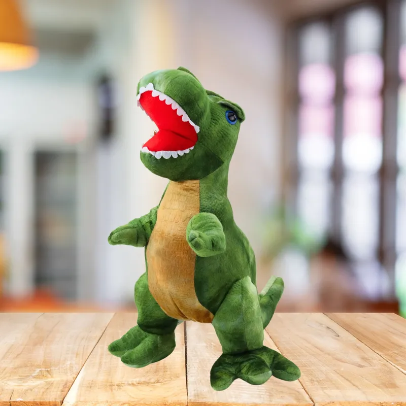 Pluszowa Maskotka Przytulanka Dinozaur Z Teksturą Skóry 45cm - Zielony