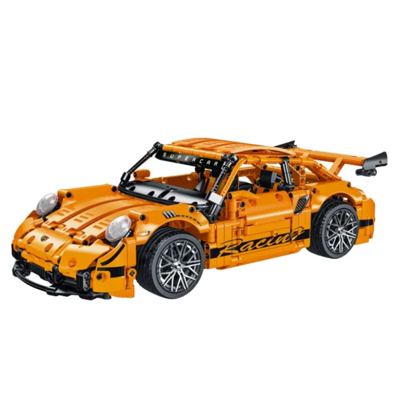 Klocki Konstrukcyjne Samochód GT Racing 1:14 1268 el - Pomarańczowy