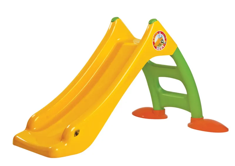 Zjeżdżalnia Ogrodowa Dla Dzieci 3-STOPNIOWA Drabinka 130cm 424 - Żółta