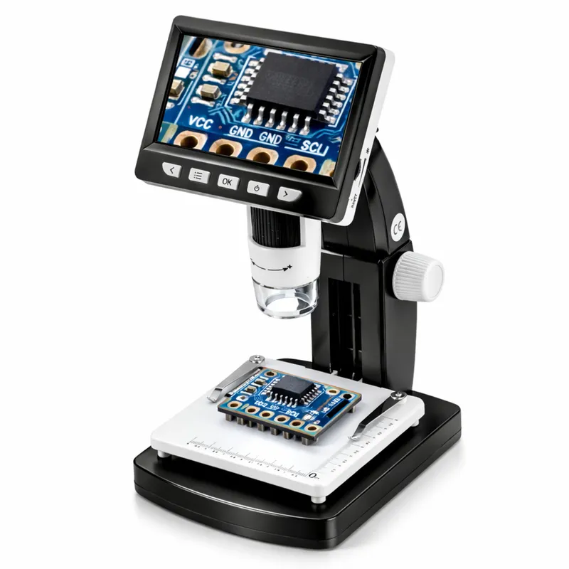 Mikroskop Cyfrowy Edukacyjny Ekran 4,3 Cala LCD USB LED Powiększenie 1000X