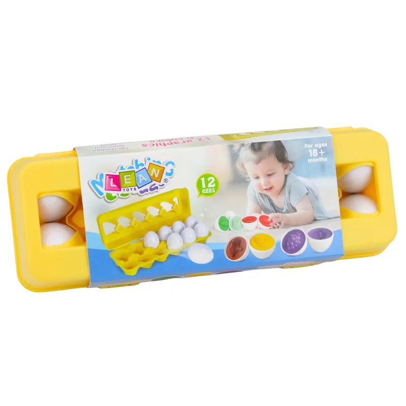 Sorter Edukacyjny Jajka Dopasowywanie Kształtów Owoce Kolorowe 12 szt