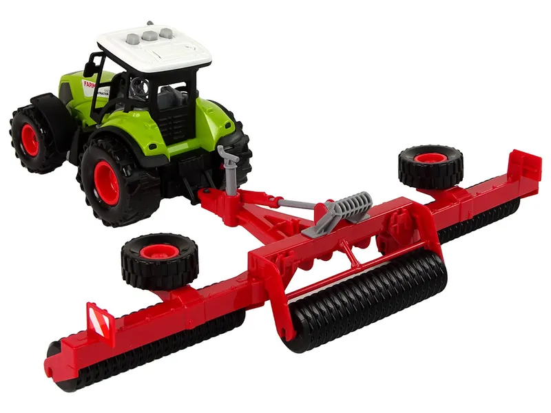 Traktor Z Kultywatorem Dla Dzieci Światła Dźwięki - Zielony