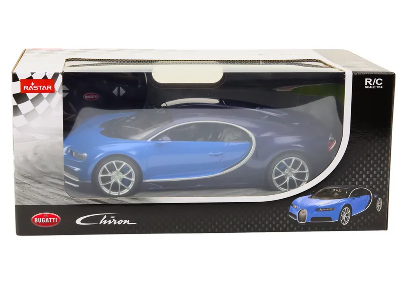 Samochód Zdalnie Sterowany RC 1:14 Bugatti Veyron Chiron - Niebieski