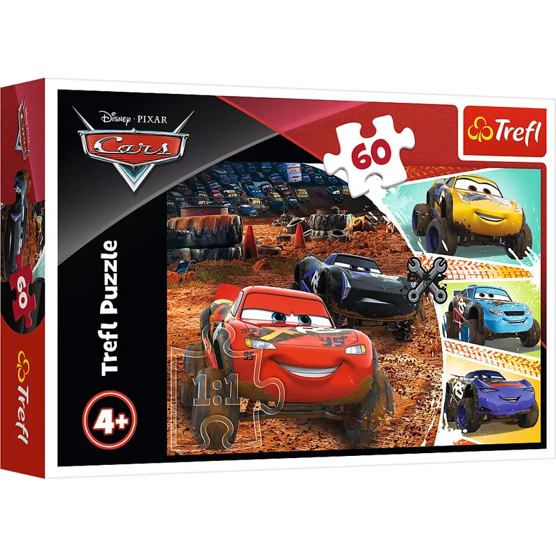 Puzzle - 60 - Zygzak McQueen Z Przyjaciółmi - DISNEY Cars 3 - TREFL 17327