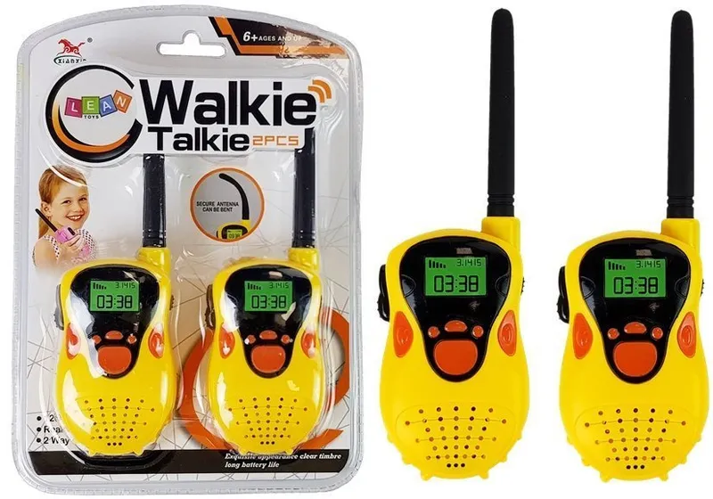 Walkie Talkie Krótkofalówki Zasięg 100 m Dla Dzieci - Żółte
