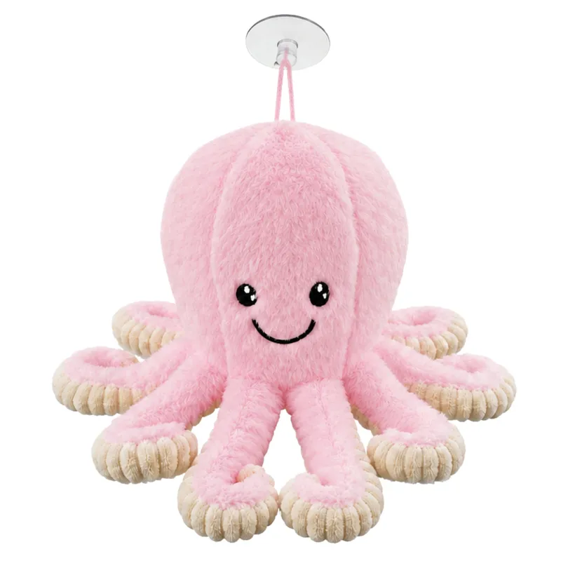 Pluszowa Ośmiornica Maskotka Przytulanka Z Przyssawką 16 cm - Różowa