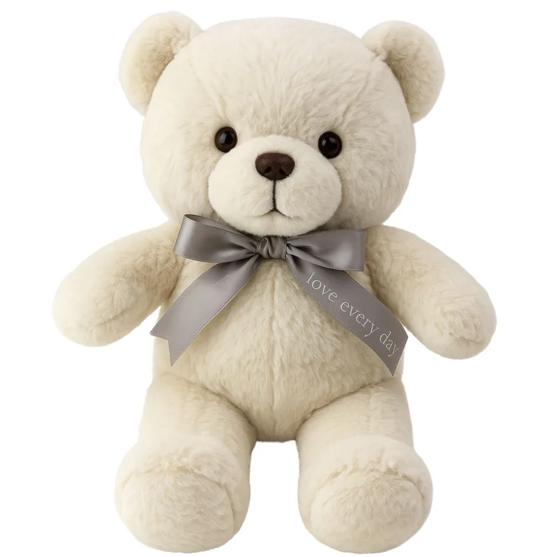 Pluszowa Maskotka Przytulanka Miś Z Kokardą Happy Every Day 55cm - Biały