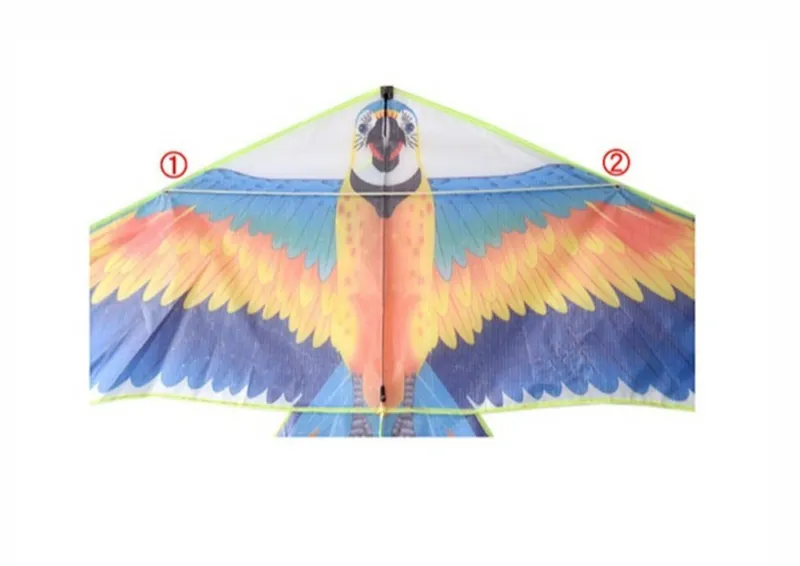 Duży Latawiec Ptak Długi Ogon Wstążki Kolorowy Papuga 250cm X 140cm