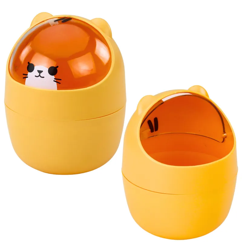 Mini Kosz Miś Na Biurko Stolik 1l 16cm - Pomarańczowy