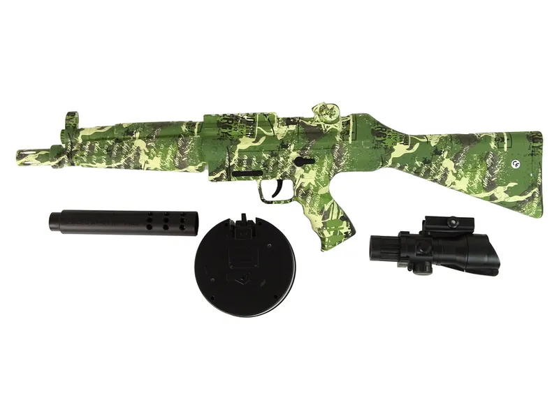 Karabin Pistolet Kulki Żelowe Automat MP5 - Zielony