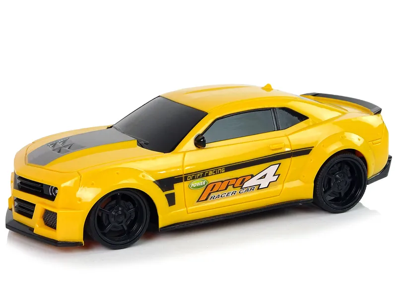 Zdalnie Sterowane Auto Sportowe 1:24 Wyścigi Przyciemniane Szyby - Żółty