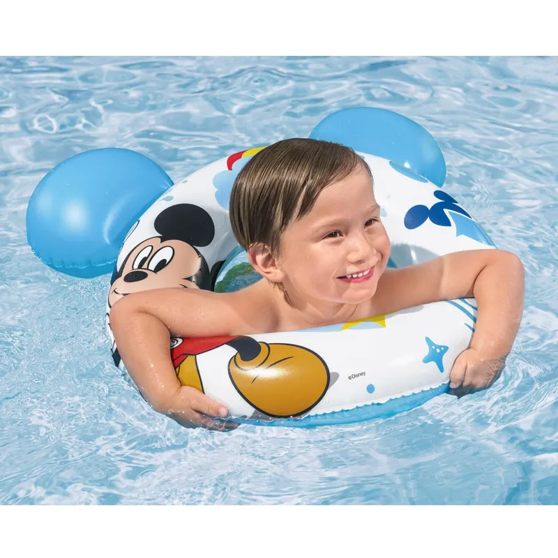 Koło Dmuchane Dla Dzieci Mickey Mouse Z Uszami Niebieskie BESTWAY 9102K