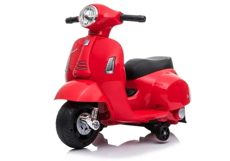 Skuter Na Akumulator Vespa GTS 300 Mini Dla Dzieci Światło LED - Czerwony