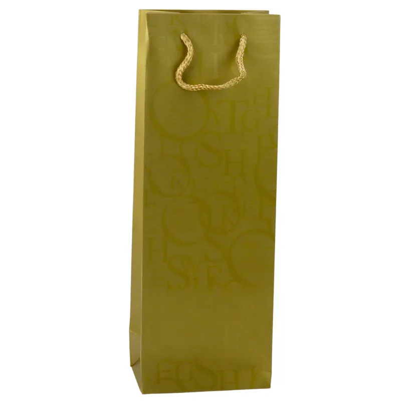 Torba Prezentowa Na Butelkę Wino Wzór Z Napisami 35 x 12 x 9 cm