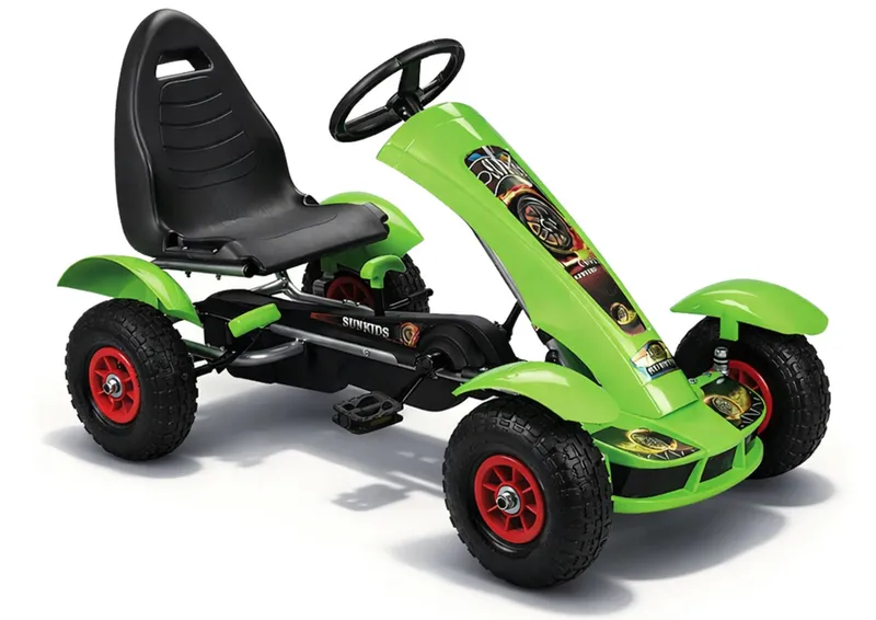 Sportowy Gokart Na Pedały F618 Pomowane Koła Obciążenie 50kg - Zielony