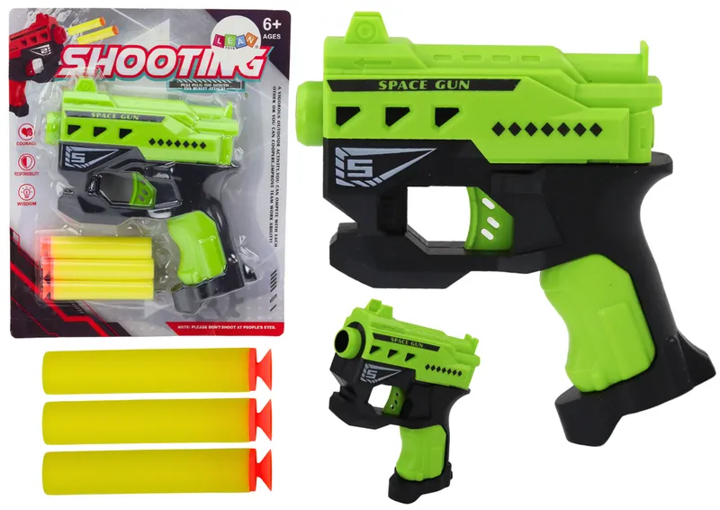 Mini Pistolet Na Strzałki Piankowe Z Przyssawkami - Zielony