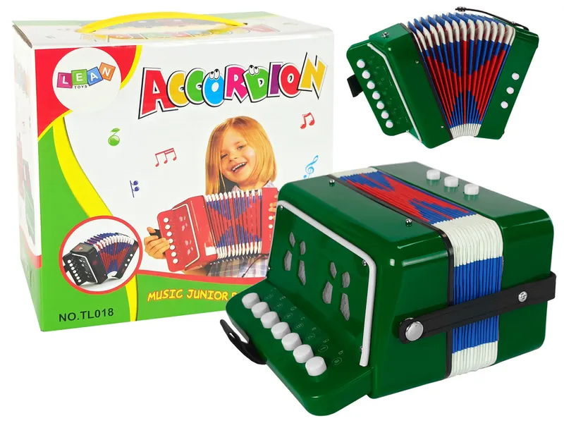 Akordeon Instrument Dla Małego Muzyka - Zielony