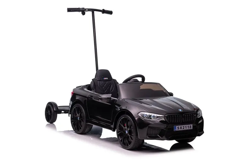 Auto Na Akumulator BMW M5 Z Platformą Dla Rodzica Lakierowane - Czarne