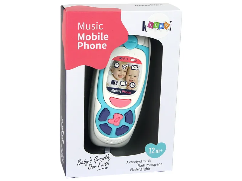 Dziecięcy Edukacyjny Telefon Komórkowy Melodia - Niebieski
